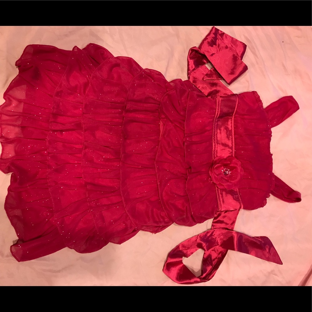 Girls size 10 fuscia dress